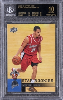 2009-10 Upper Deck #234 Stephen Curry Rookie Card - BGS PRISTINE/Black Label 10